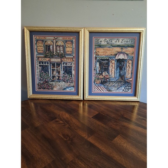 The Unbranded Brand Other - Vintage Customed Framed Needlepoint European Open Face Wall Hanging 15.5"× 13.5"